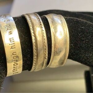 Silver Stacking Rings Set. Marked sterling &925